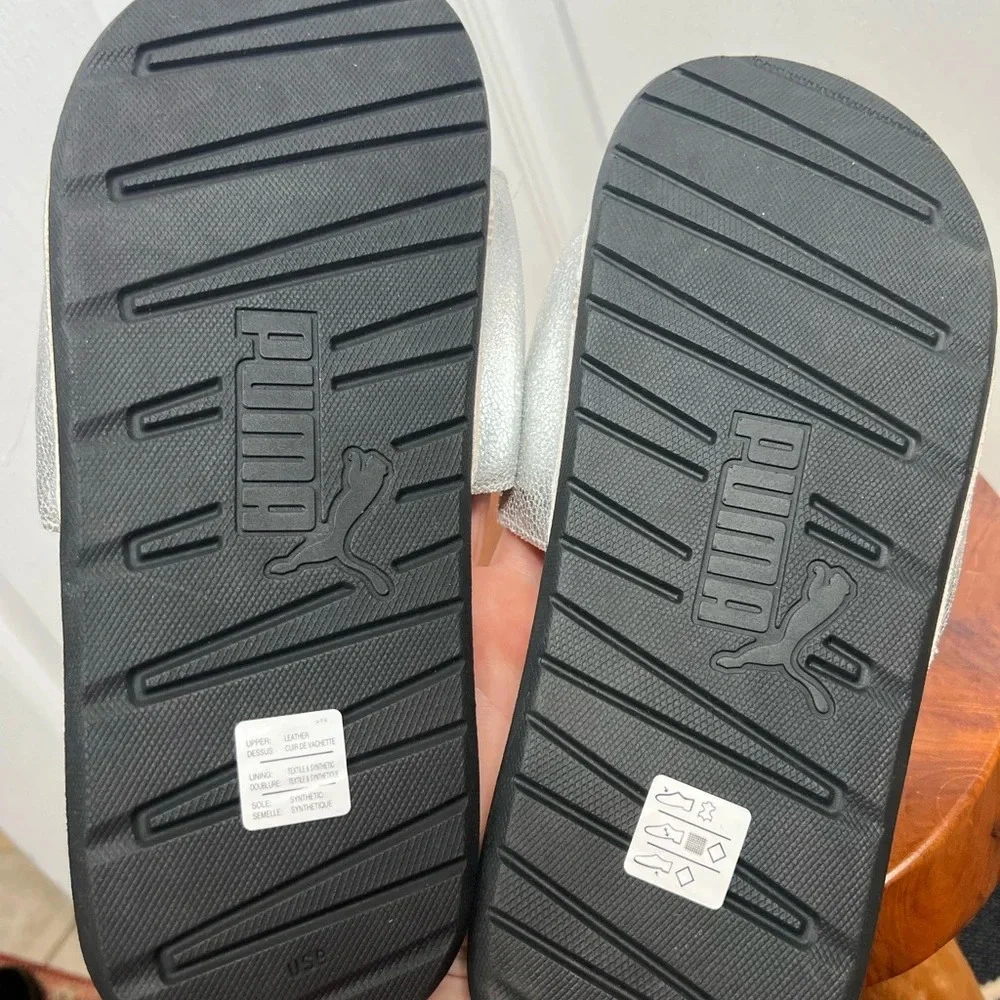 PUMA Cool Cat 2.0 Slide Sandals Black Unisex Mens Size 9 Casual Slip On